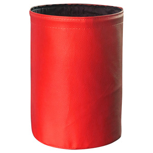 Lanbowang Leather <b>Car</b> Trash Can Round Multifunctional Storage Hanging For <b>Car</b> <b>Interior</b> - Product Image 5
