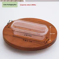 Boîte d'emballage alimentaire rectangulaire jetable pour la cuisson de desserts - Tiramisu, mousse, gâteau mille-feuille