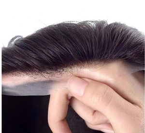 Postiche en pu pour <span class=keywords><strong>homme</strong></span> avec boucle en v, <span class=keywords><strong>cheveux</strong></span> naturels, 0.06mm, 30mm - Product Image 2