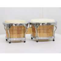 Professional Classic Wood Bongos Percussion Instrument with Ergonomic Design for High Quality Performance