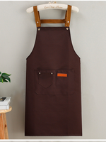 Tablier de travail sans manches en toile cirée robuste, imperméable, résistant à l'huile, léger, avec bretelles réglables, pour cuisine professionnelle