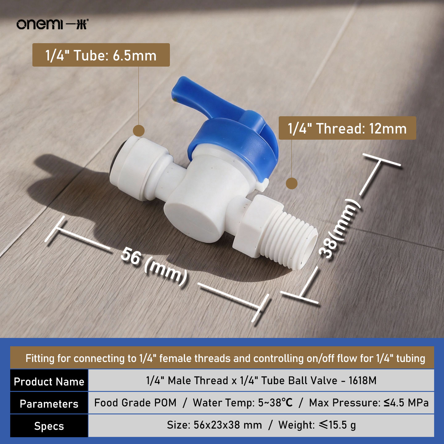 1/4" M - 1/4" OD (1414M)