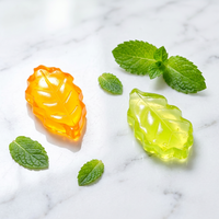 Délicieuses bonbons gélifiés en forme de feuille aux couleurs d'automne, texture moelleuse, pour cadeaux saisonniers