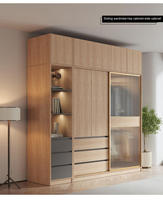 Set Kabinet Dapur Modern Skala Besar dengan Pulau Dapur Lengkap, Kabinet Dapur Ramah Lingkungan Termasuk Aksesoris Keran