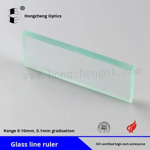 Hongcheng 10MM verre ligne échelle micromètre règle d'étalonnage 2D modèle tableau de Correction outil de mesure et de jaugeage efficace - Product Image 5