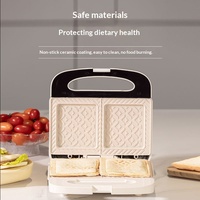 PROKUDENT Grille-sandwich électrique multifonction tout-en-un 700W à double plaque céramique antiadhésive avec brosse à huile