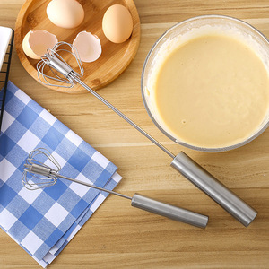 Stainless Steel Egg Beater Manual Rotary <b>Mixer</b> For Baking Kitchen Use With Convenient Design - Product Image 1