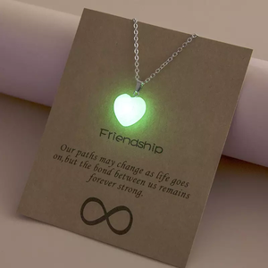 Brown Message Card Water Drop <strong>Star</strong> Heart <strong>Glow</strong> <strong>in</strong> <strong>the</strong> <strong>Dark</strong> Pendant Necklace Charm Fashion Jewelry - Product Image 5