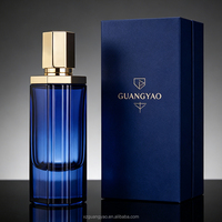 Nouveaux flacons de parfum en verre mat facetté de qualité supérieure, 100 ml, avec bouchons dorés, emballages personnalisés, commandes OEM