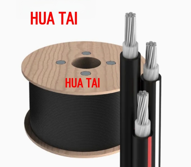 Huatai PV1-F 3kV Single Twin Core 4mm/6mm/10mm Stranded Tinned Copper Conductor XLPO Insulation DC Solar Photovoltaic Cable