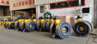 Roulettes pour conteneurs de transport avec roues pour terrain accidenté, capacité de charge de 9 000 kg
