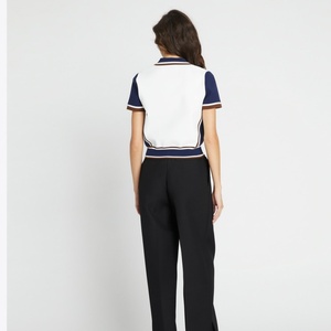 Camisetas Polo de Tenis de Algodón con Manga Corta y Parches con Logotipo Personalizado del Fabricante para Mujer, Ropa Deportiva - Product Image 6