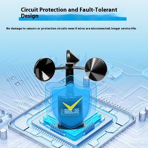 Kunden spezifischer meteoro logischer Ultraschall-Windgeschwindigkeits-Richtungs sensor 4-20mA Drei-Tassen-Messgerät Luftvolumen-Geschwindigkeit messgeräte - Product Image 4