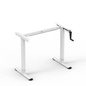 โต๊ะคอมพิวเตอร์ปรับระดับได้ โครงสีขาว ไม้เนื้อแข็ง ปรับความสูงได้ สำหรับใช้ในบ้าน สำนักงาน หรือโต๊ะอ่านหนังสือ - Product Image 2