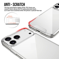 Coque transparente anti-jaunissement pour iPhone, étui de protection en TPU et PC pour iPhone 17 18 Pro Max