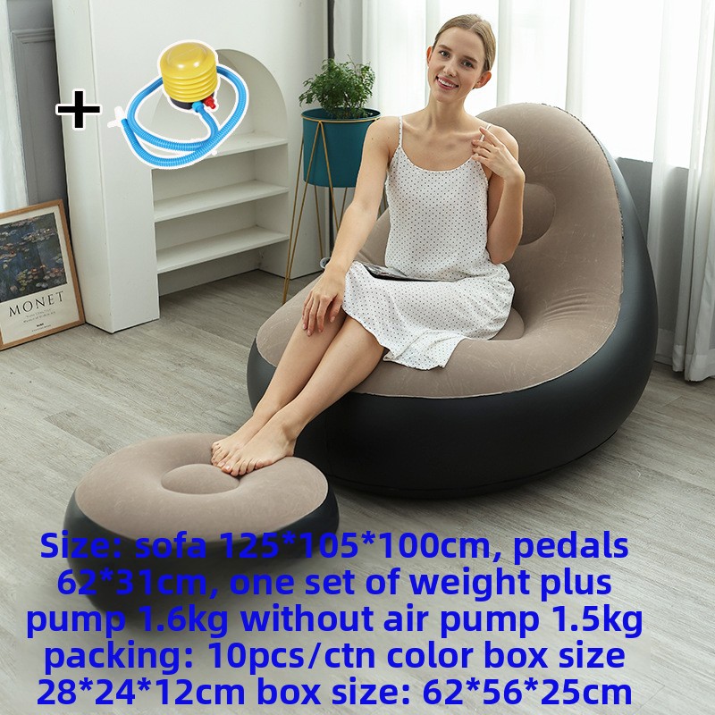 Canapé avec tabouret gris 116cm