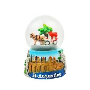 Mini schneekugel ball für weihnachts geschenk, harz handwerk, 3d schloss, benutzer definierte feiertags dekoration, harz handwerk