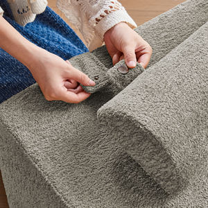 Foldable Square Compressed <b>Sofa</b> Chair Modern Design One Seat Convertible <b>Sofa</b> <b>Bed</b> Apartment Bedroom Living Room Upholstered Grey - Product Image 6