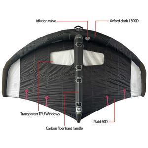 Alas de lámina de hidroala resistentes al desgarro y UV Wind <span class=keywords><strong>Kite</strong></span> <span class=keywords><strong>Skate</strong></span> Wing con mango de carbono - Product Image 2