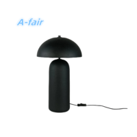 Lampe de table champignon en céramique poncée avec abat-jour en céramique pour l'éclairage de décorations de chambre