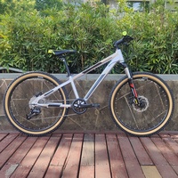 Vélo de montagne 24 pouces modèle K240 en alliage d'aluminium, 9 vitesses, dérailleur arrière, freins à disque avant/arrière, fourche rigide