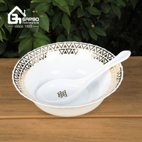 Assiette en verre opale dorée de luxe bol cuillère pot trempé 72 pièces ensemble de vaisselle en verre opale blanc passe au micro-ondes pour l'Egypte