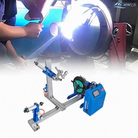 Chuck 400 mm à pédale, support de torche pneumatique, trou central 140 mm, positionneur de table rotative verticale 150 kg pour soudage