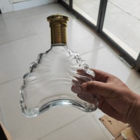 Bouteille de vin étrangère en verre cristal créatif pour 750m de vin de fruits bouteille vide transparente pour whisky et vin blanc