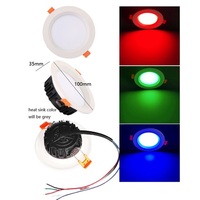 24V RGBW 5 WIRE LED Downlight Spot de Plafond Rond 6W 12V 24V Smart Led Encastré Vers Le Bas Lumières Couper Trou 70-80mm RVB Blanc 6000K