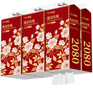 Geno Golden Rose - Paquet de 12 mouchoirs en papier pour le visage, 4 couches, doux et confortables, pour la maison - Product Image 4