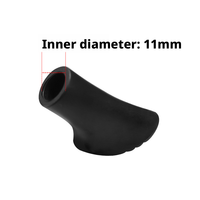 Bâton de randonnée pliable léger en fibre de carbone avec embout en forme de fer à cheval et couvre-pied, pour la randonnée, l'escalade et le trekking, avec système de verrouillage rapide