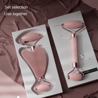 Bâton de massage double tête en cristal de poudre, outil de beauté et de rasage pour le visage, masseur non-jade pour le soin de la peau