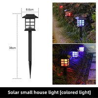 Lampu Taman LED, Solar LED luar ruangan lampu rumput IP65 tahan air otomatis Sensor Perlindungan Petir halaman kecil lentera untuk dekorasi rumah taman