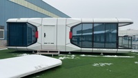 Construction de villas modulaires préfabriquées, hôtels, hôpitaux, centres de glamping à l'étranger, avec aménagement intérieur personnalisé en forme de capsule spatiale