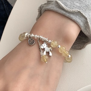 S925 Sterling <b>Silver</b> Quartz Bracelet With Cartoon <b>Charm</b> For Women Everyday Wear Light Luxury Jewelry - Product Image 1