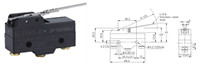 Interruptor Micro de Palanca RZ-15HW24-B3 con Certificación CE para Interruptor BÁSICO 15A Máx. Interruptor de Palanca SPDT de Acero Inoxidable con Protección IP40 y Tornillo