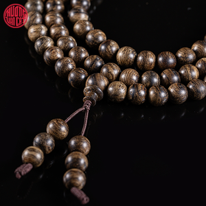 Malaysian Oud Mala 108 Beads 6mm Dark Agarwood Near Sinking with Mature Resin Character Luxury Jewelry - Product Image 2