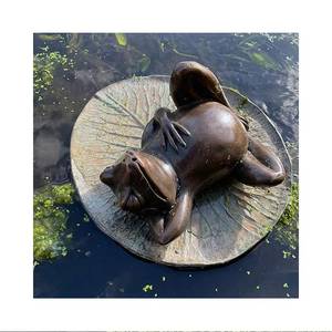 2023 nouveau design statues de grenouille décoration de jardin grande taille statue de grenouille en laiton personnalisé animaux d'extérieur Sculpture décoration - Product Image 3