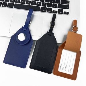 Solid Color PU Luggage <b>Tag</b> Anti-Lost Fashion <b>Name</b> <b>Tag</b> Letter Pattern Boarding Pass-Cheap Accessory - Product Image 4