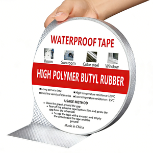 Ruban de réparation en butyl réfléchissant, conception industrielle, ruban adhésif en aluminium résistant à l'eau, anti-corrosion pour la réparation des gouttières et des toitures - Product Image 1