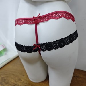 String rouge sexy avec nœud papillon pour femmes, lingerie sexy pour adultes, string séduisant pour femmes. - Product Image 1