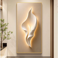 Art mural encadré minimaliste moderne, effet 3D, texture abstraite de vague, décoration intérieure pour salon
