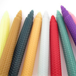 100% 순수 원시 꿀벌 왁스 손으로 압연 8 "Drippless 완벽한 화상 벌집 밀랍 테이퍼 양초 - Product Image 6