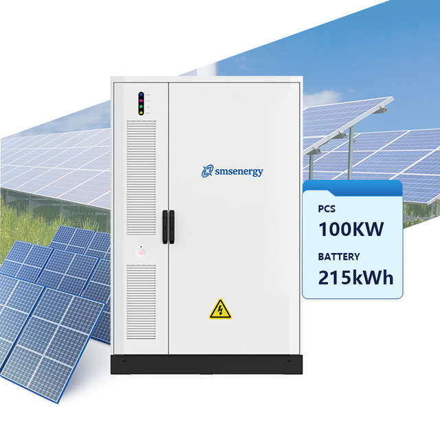 Smsenergy 215kWh ESS High Voltage Commercial Industrial Cabinet Battery Container 100kW System Bess Solar Energy CAN
