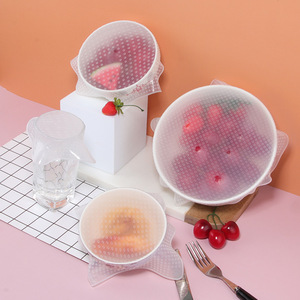 Ensemble de couvercles alimentaires en silicone, 6 pièces, extensibles, ronds, compatibles micro-ondes, résistants à la chaleur, hermétiques, pour cuisine, réfrigérateur, vaisselle et bols - Product Image 3