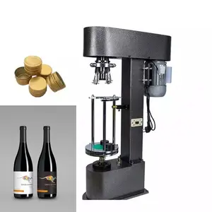 Máquina tapadora antirrobo de aluminio y Metal con bloqueo eléctrico, máquina de sellado de botellas de vino de vidrio semiautomática