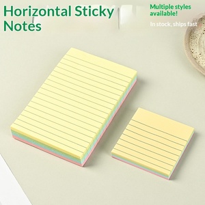 Bloc de Notas Adhesivas con Líneas, Estilo Ins, Adhesivo Fuerte, Bloc de Notas Desprendible, Adhesivo Reutilizable para Mensajes, para el Estudio Diario y la Oficina - Product Image 2