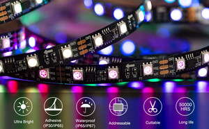 IP65 IP68防水<span class=keywords><strong>RGB</strong></span> Ws2811 30 <span class=keywords><strong>LED</strong></span>/m 60led/m 10mm 12vストリッププログラムドリームフルカラーランニングカラー変更<span class=keywords><strong>LED</strong></span>ストリップ - Product Image 6