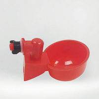 Abreuvoir automatique pour volailles, bol en plastique rouge, abreuvoir rond pour poulets et pigeons, utilisation en élevage