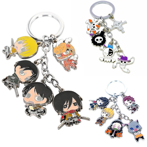 69 Diseños Anime Colección Llavero de metal Cuerdas múltiples Insignias Llavero Una pieza Dragon Ball <span class=keywords><strong>Comic</strong></span> Llavero de metal - Product Image 1